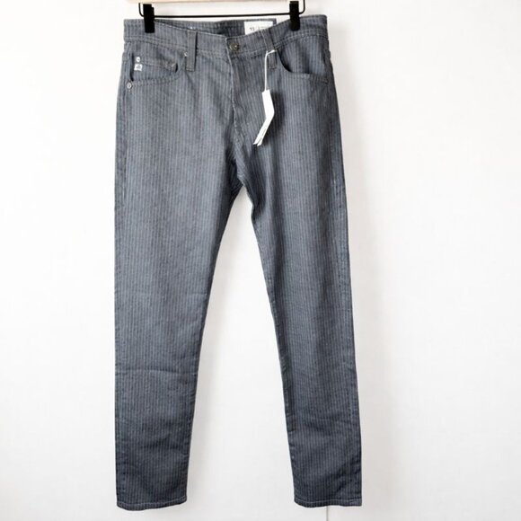 Ag Adriano Goldschmied Other - AG Tellis Modern Slim Gray Pinstripe Jeans Men’s 32x34 NWT